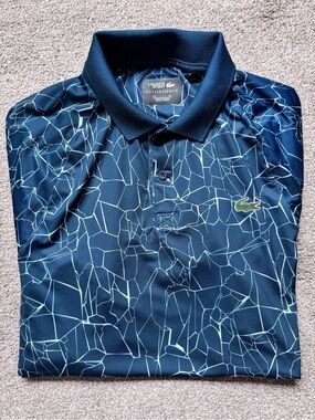 Mens Lacoste Sport x Novak Djokovic Short Sleeve Polo Shirt Size Large Like New